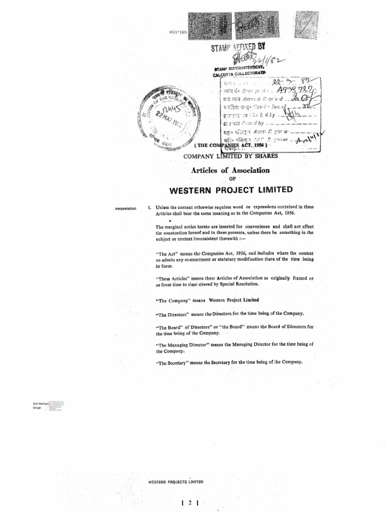 MCA Document Certification 2006 | PDF