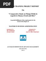 Download Comparative Study on Mango Drink in Regards to Maaza Frooti and Slice by s_zama1988 SN109829411 doc pdf