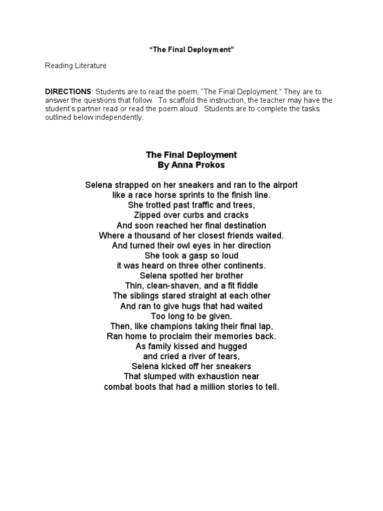Unit 1 Poetry Assessment