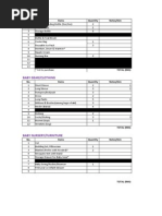 Checklist Baby Excel