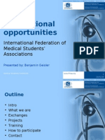 International Opportunities: International Federation of Medical Students' Associations
