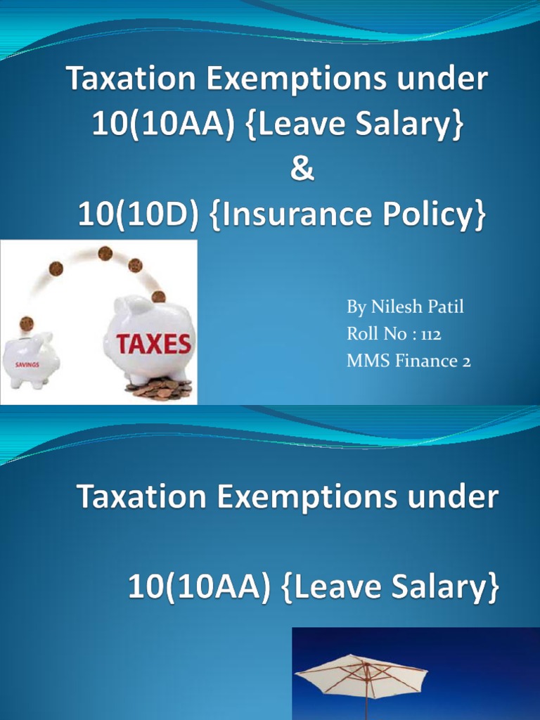 Taxation of Leave Salary and Insurance | PDF | Life Insurance | Insurance