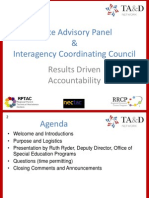 State Advisory Panel & Interagency Coordinating Council: Results Driven Accountability