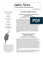 January - February 2006 Native News Maryland Native Plant Society