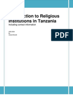 Intorduction To Religious Institutions in Tanzania