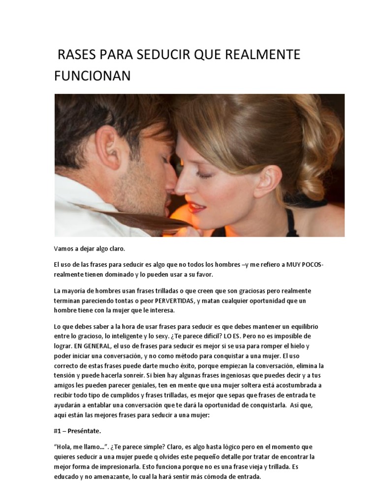 FRases para Seducir Que Realmente Funcionan Mujer Ocio