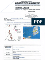 NDRRMC Update Re Severe Weather Bulletin No. 10 for Typhoon NINA (PRAPIROON)