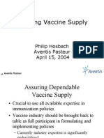 Assuring Vaccine Supply