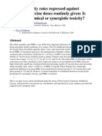 Infant Mortality Rates Rregressed Against Number of Vaccine Doses Routinely Given is There a Biochemical or Synergistic Toxicity