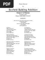 Scofield Bldg. Addition Project Manual (503-6925), 2011-09-0 | PDF ...