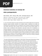 Download Avances Recientes en Manejo Del Dolor Postoperatorio by Edison Lucio SN109882019 doc pdf