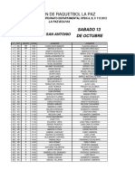 Fixture Sabado OPEN-A-B-C-D 