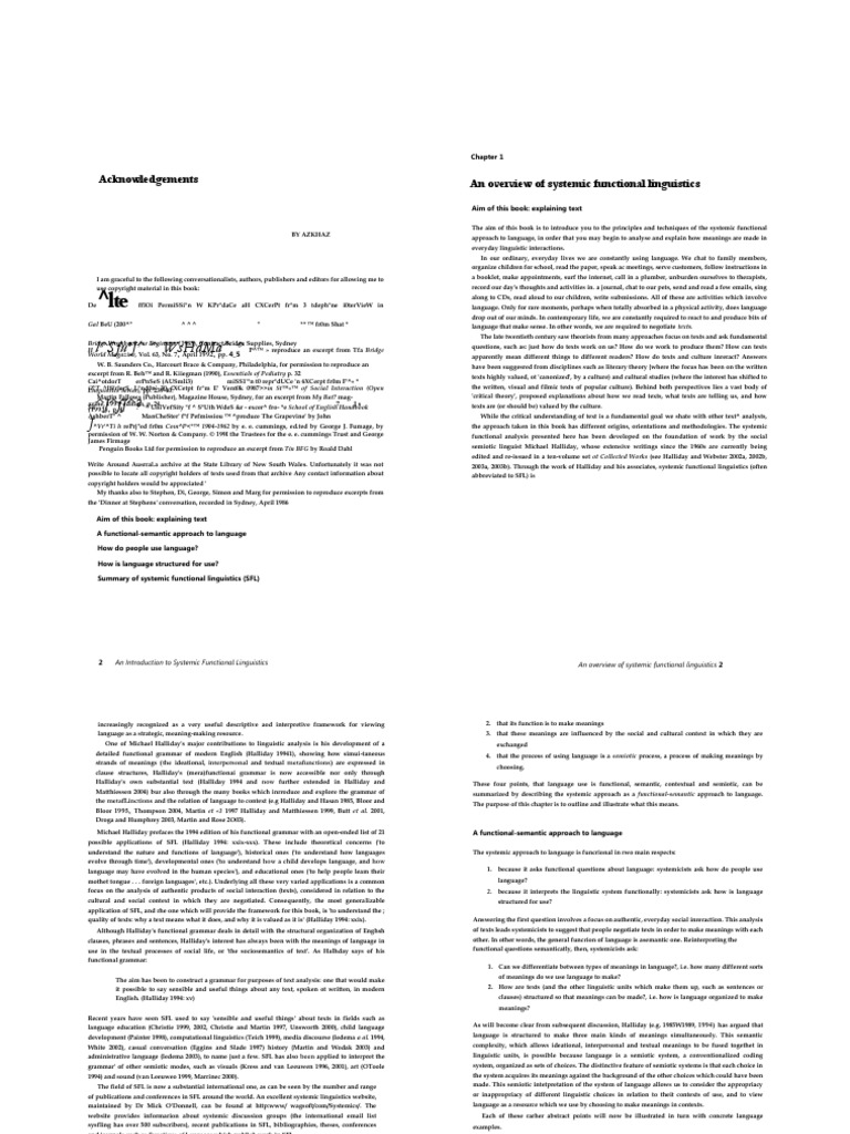 Introduction To Systemic Function Linguistics by Azkhaz | PDF ...