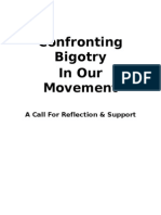 Confronting Bigotry in Our Movement