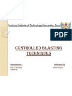 Controlled Blasting Techniques: National Institute of Technology Karnataka, Surathkal