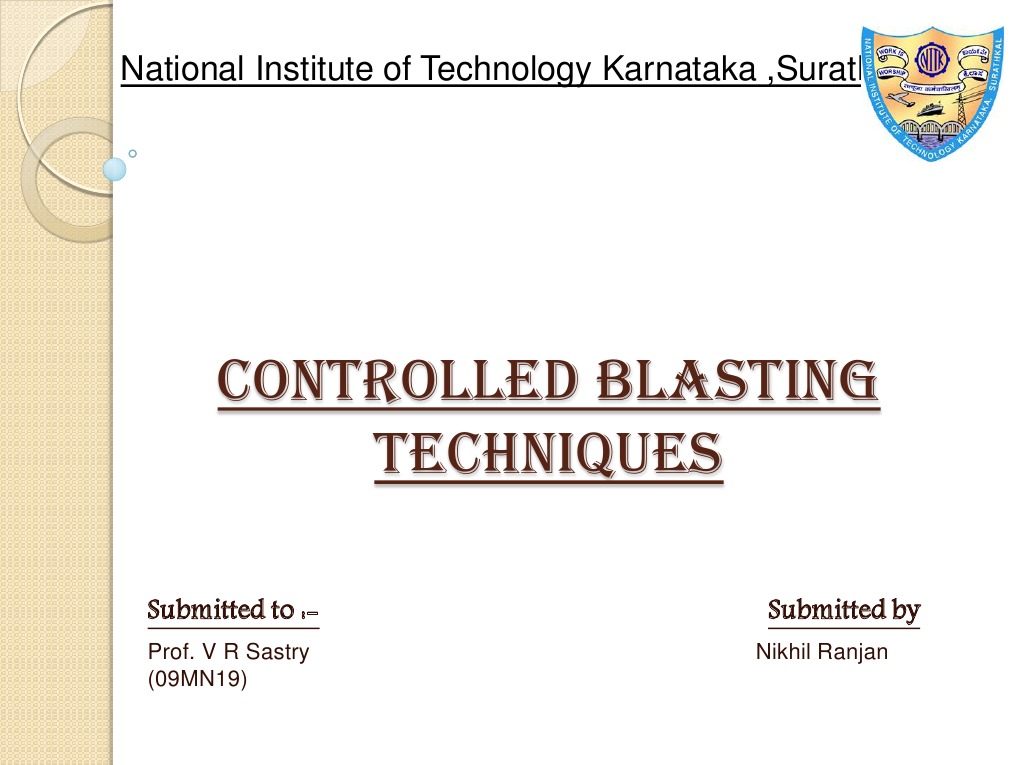 Controlled Blasting Techniques Applied And Interdisciplinary Physics