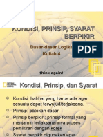 Kondisi, Prinsip, Syarat Berpikir