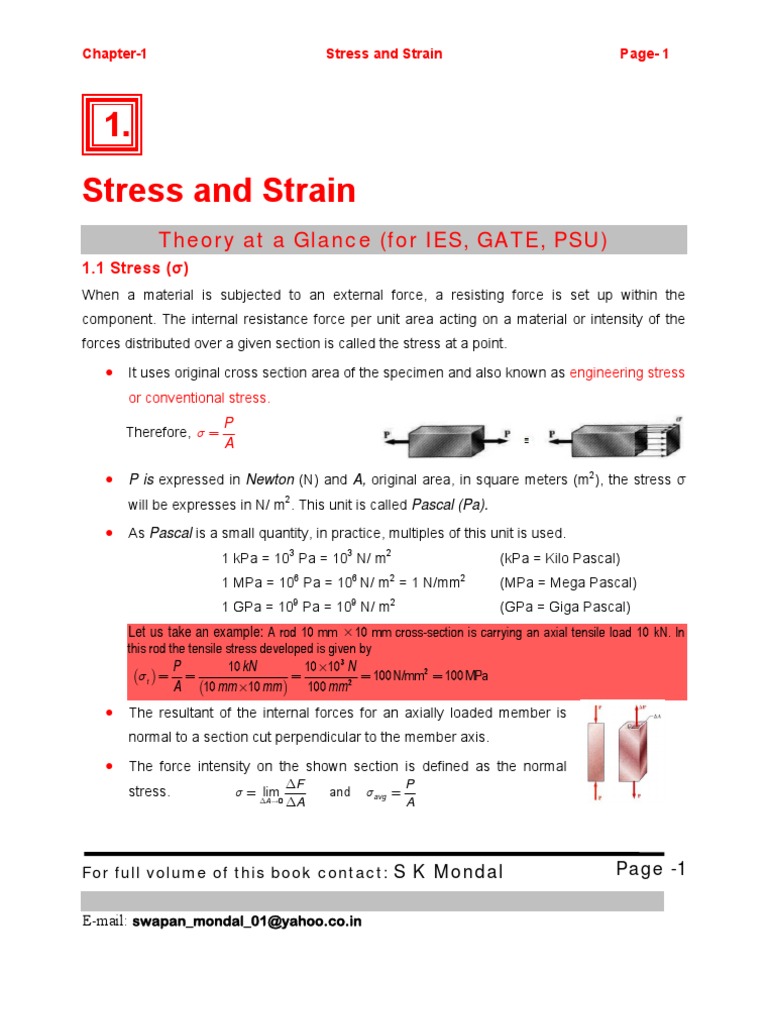 Stress and Strain Fundamentals | PDF
