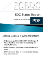 Franklin County Indiana Economic Development Commission Status Report August 13, 2012 