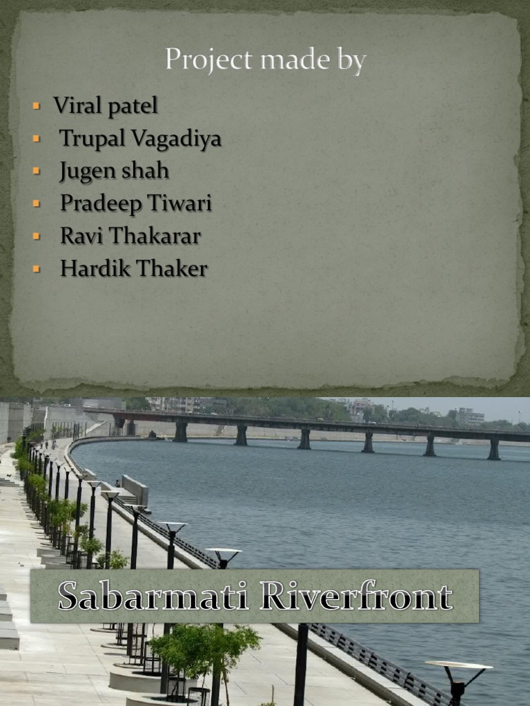 Sabarmati riverfront development slideshare picture