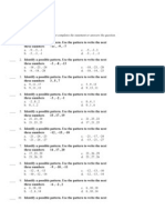 STAAR Test Sixth Grade Preparation PATTERNS