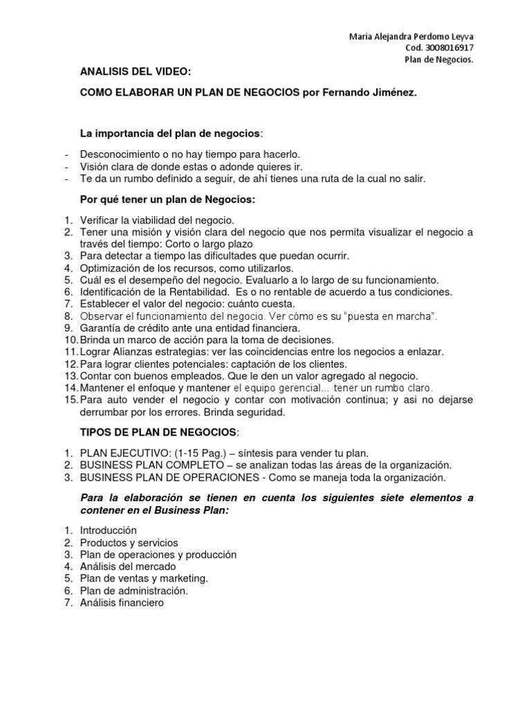Guía Completa para un Plan de Negocios | PDF | Marketing | Mercado ...