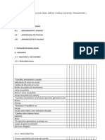 Pauta de Evaluacion para Niños y Niñas de Nivel Transicion 1