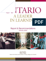 Ontario - A Leader in Learning - Report & Recommendations - Honourable Bob Rae - February 2005