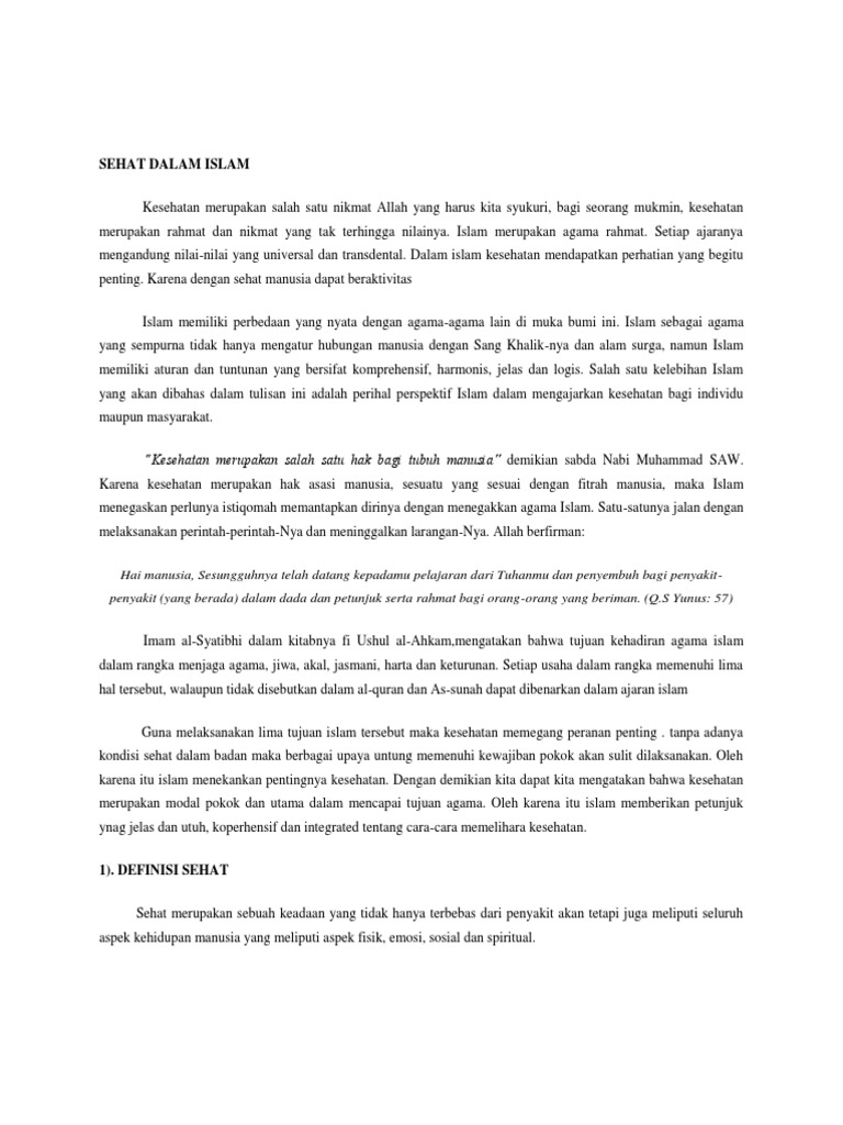 Sehat Dalam Islam Pdf