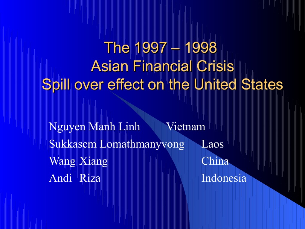 Impact of the 1997 Asian Crisis on US Economy | PDF | 1997 Asian ...