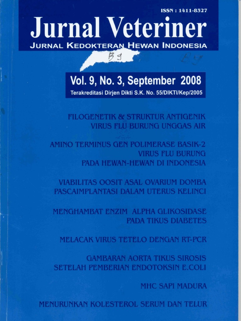  Jurnal  Veteriner Jurnal  Kedokteran Hewan  Indonesia No 3