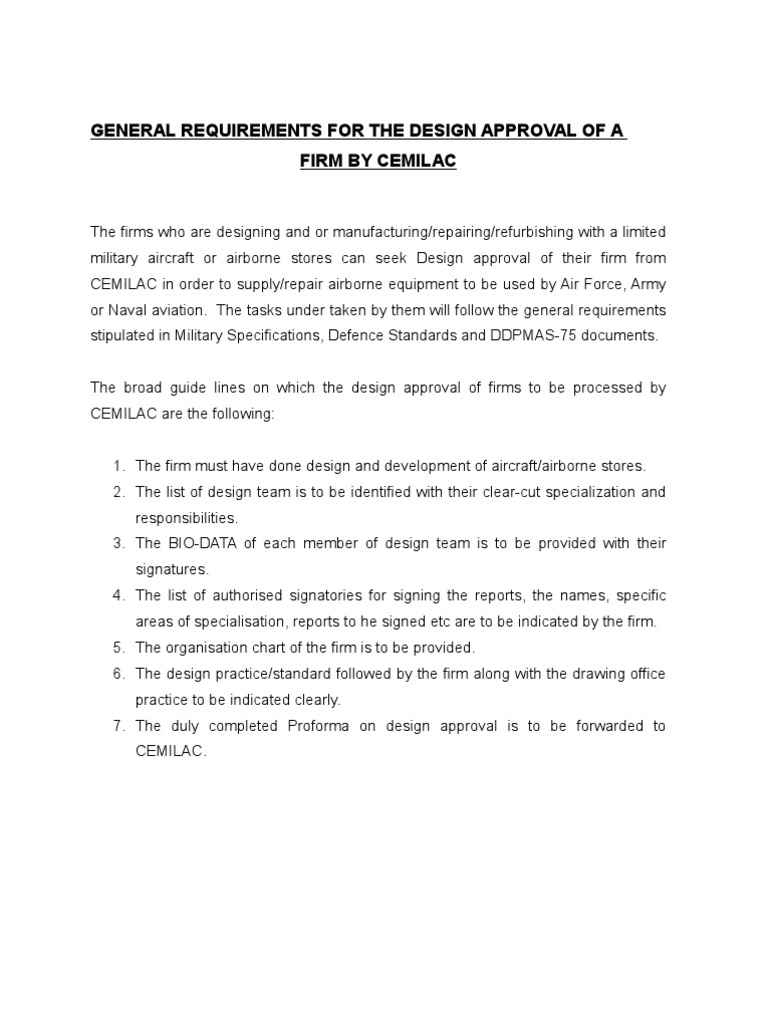 Design Approval | PDF | Specification (Technical Standard) | Military