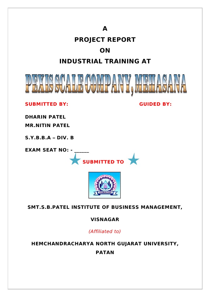 Industrial Training Project Report | PDF | Technology & Engineering