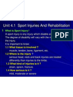 Unit 4.1 Sport Injuries and Rehabilitation: What Is Sport Injury