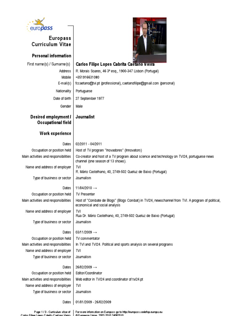 Filipe Caetano S Cv Porto Portugal
