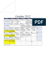 Flynn Academic Calendar - October 2012