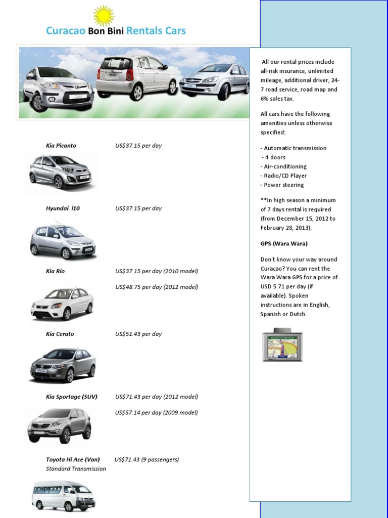 Car Rental Information | PDF