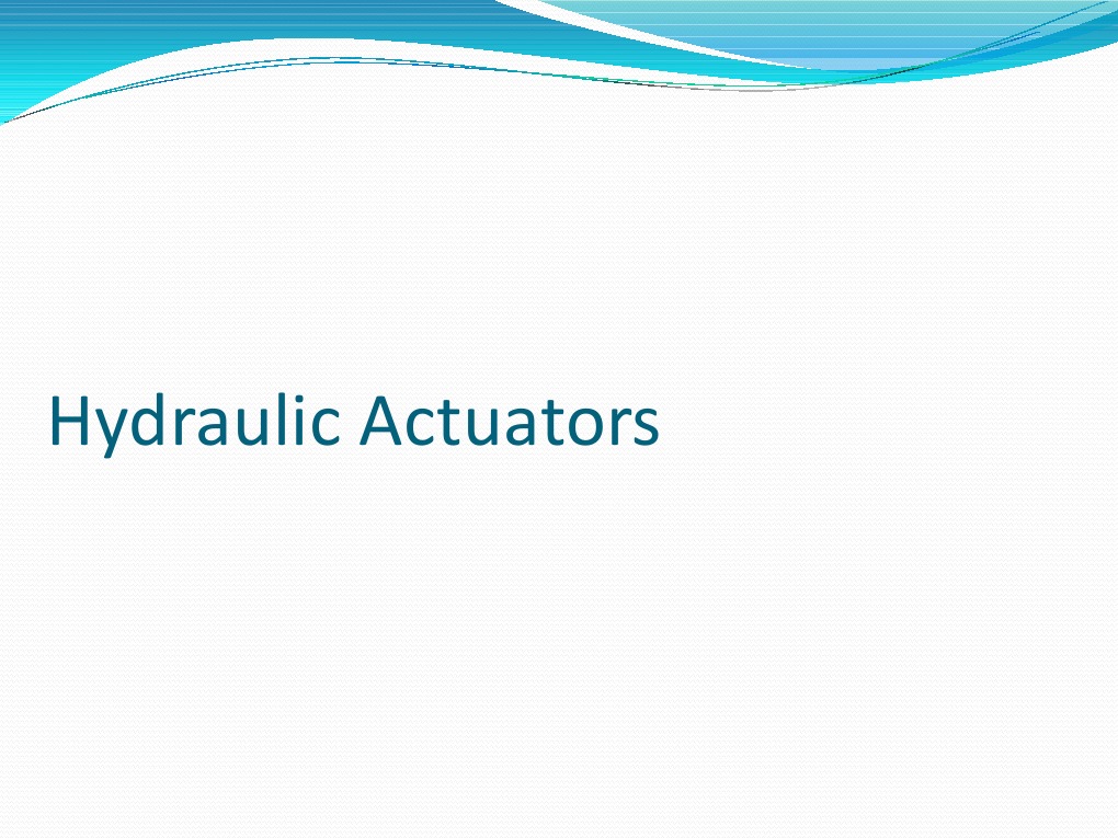 Hydraulic Actuators PDF Actuator Engines