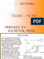 Topic:-Vectors: Perpared By: - Bachitter Singh