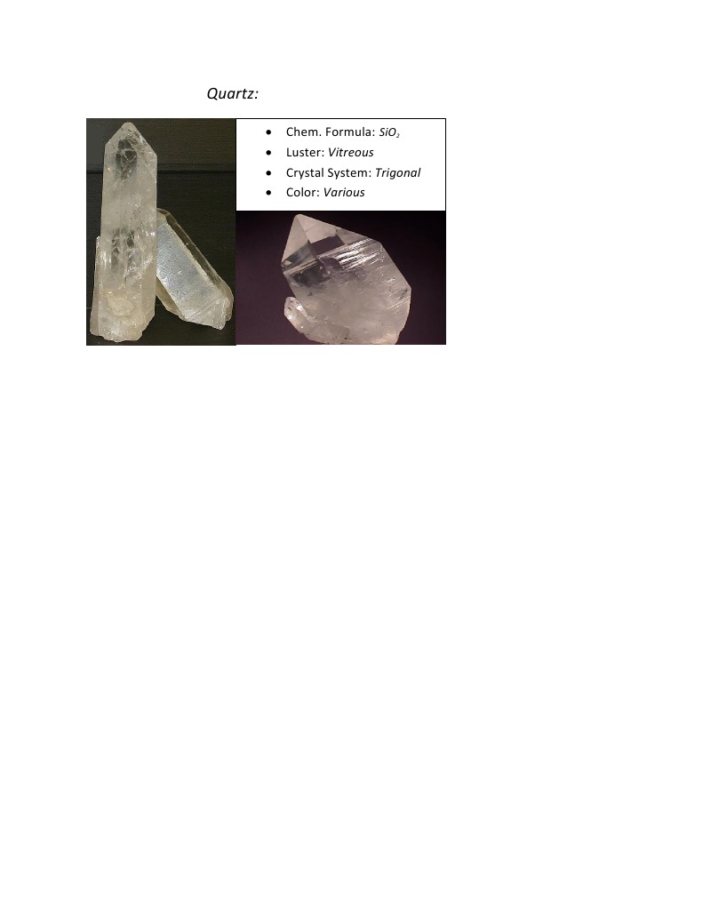 Quartz Properties Guide | PDF