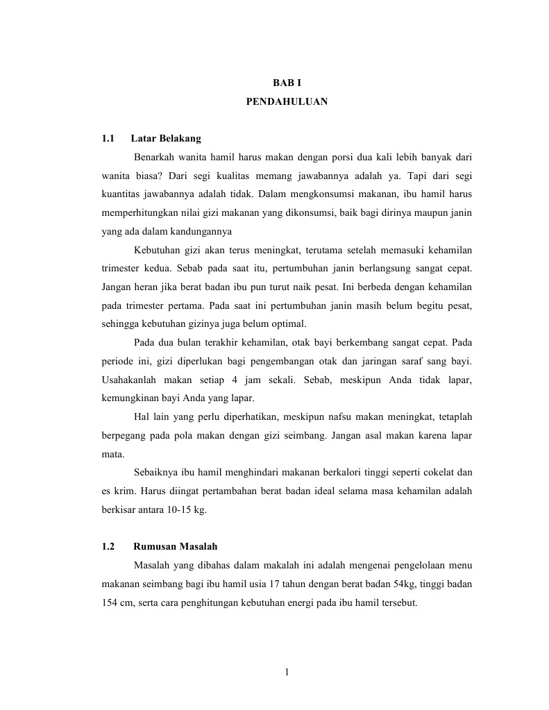 Makalah Kebutuhan Gizi Ibu Hamil