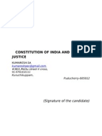 Constitution of India and Social Justice1