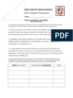 GGHS Volleyball Liability Form