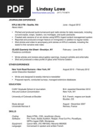 Lindsay Lowe's Resume 10.14.12