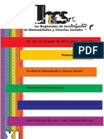 Circular1XI JORNADAS REGIONALES DE INVESTIGACIÓN EN HUMANIDADES Y CIENCIAS SOCIALES