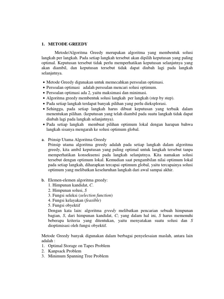 Metode Greddy | PDF