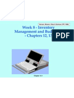 Week 8 - Inventory Management and Budgeting - Chapters 12, 13
