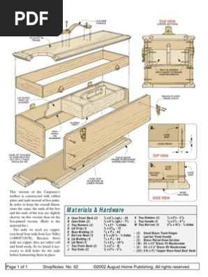 62 - Exploded View of Carpenter's Toolbox