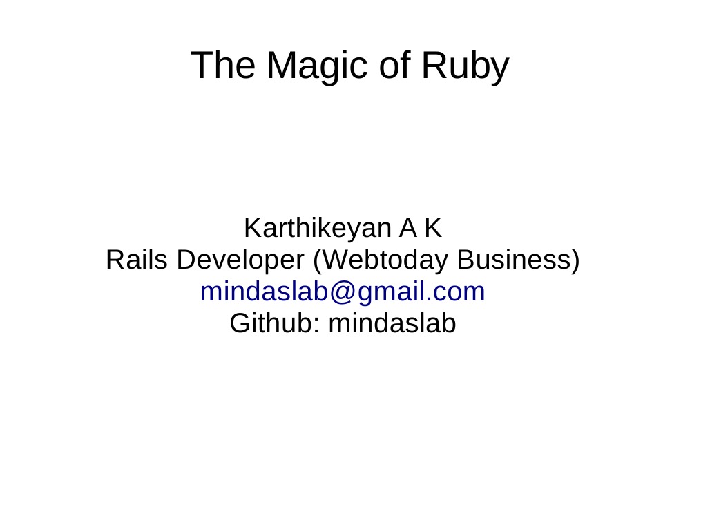 The Magic of Ruby | PDF | Ruby (Programming Language) | Programming ...