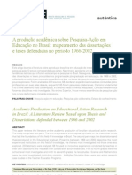 Teses e Dissertações sobre Pesquisa Ação no Brasil de 1966-2002